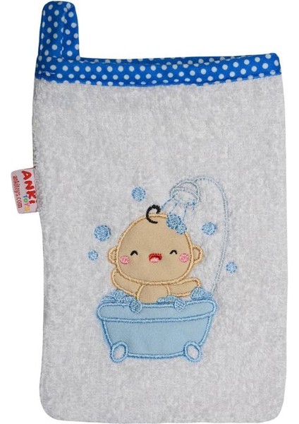 Sevimli Bebek Banyo Lifi & Kesesi Mavi