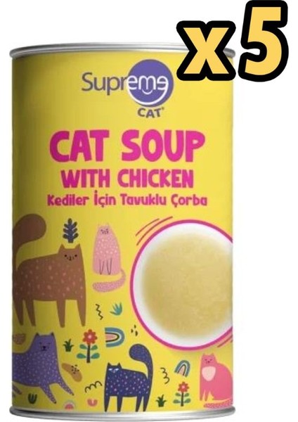 Cat Tavuklu Kedi Çorbası 135 ml x 5 Adet
