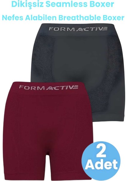 Erkek Dikişsiz/seamless Nefes Alabilen Boxer 2'li Set