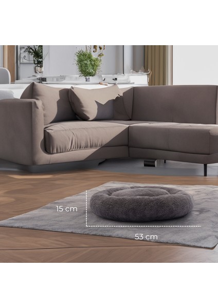 Peluş Kedi ve Köpek Yatağı Antrasit Renkte, Ekonomik Kedi Yatağı fiyatları