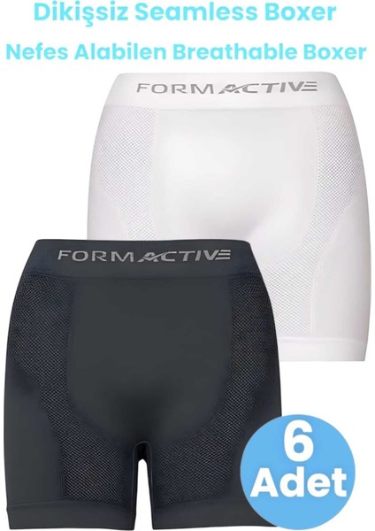 Erkek Dikişsiz/seamless Nefes Alabilen Boxer 6 Adet