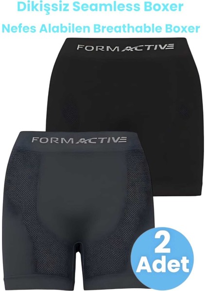 Erkek Dikişsiz/seamless Nefes Alabilen Boxer 2'li Set