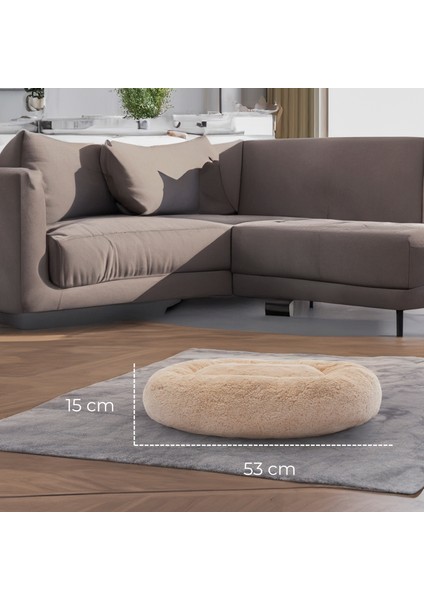 Peluş Kedi ve Köpek Yatağı Krem Renkte, Ekonomik Kedi Yatağı fiyatları