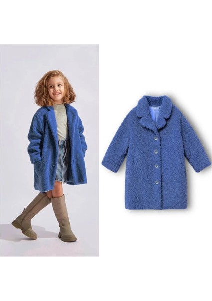 Kız Çocuk Suni Kuzu Yünlü Teddy Kaban