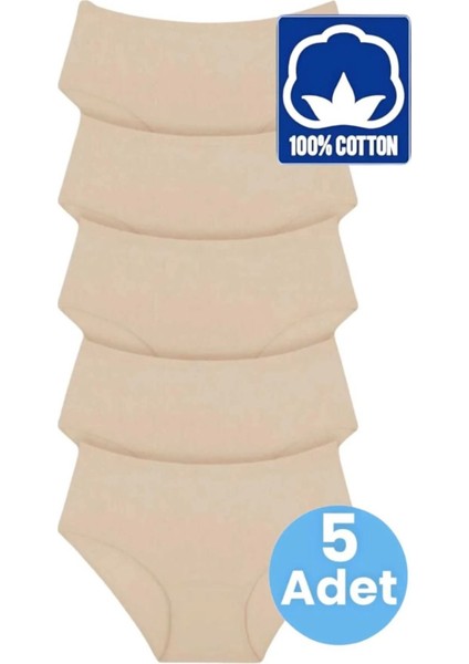 Kadın Yüksel Bel %100 Pamuklu 5'li Fitilli Bato Külot Kadın 5'li Külot fırsatları