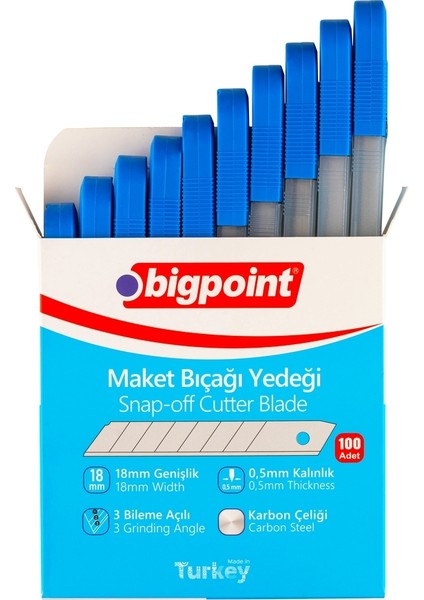 Maket Bıçağı Yedeği Geniş (18MM) 10'lu Kutu fiyatları