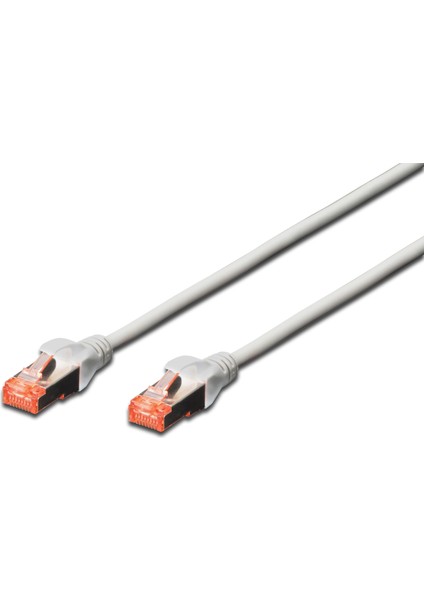 Cat.6 Patch Kablo, S-FTP, Halogenfree, AWG 27/7, 0.5 metre, Gri Renk