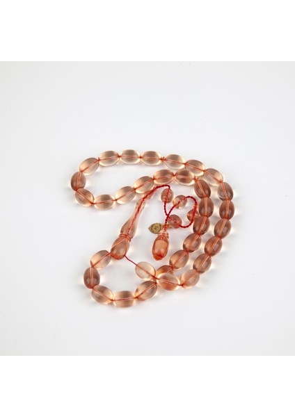 Zar Kehribar Beyzi Kesim 8X11.5MM Tesbih - Şeffaf fiyatları