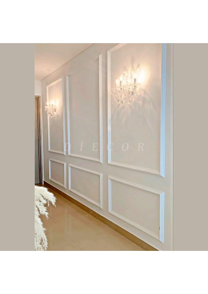 Dekoratif Boyanabilir Montaja Hazır 2.5cm Duvar Çıtası Sade Duvar Dekorasyonu