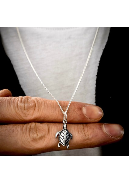 Gümüş Mini Kaplumbağa Kolye 925 Ayar Gümüş Küçük Boy Kaplumbağa Figürlü Unisex Kolye fiyatları