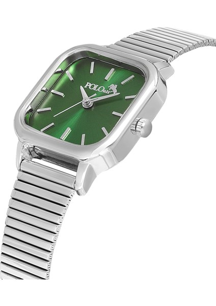 Vintage Kadın Kol Saati Zirkon Taşlı Lüx Bileklik Hediyelik Kombin Gümüş Yeşil PL-1505B6 fiyatları