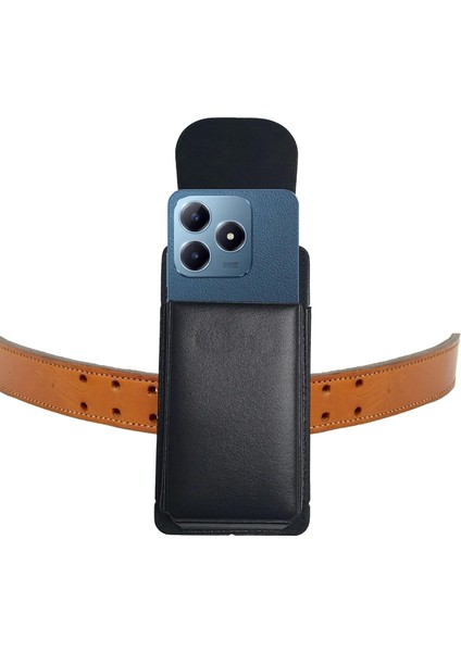 Realme C63 Kemer Kılıf Kapaklı Bel Kemer Kılıfı