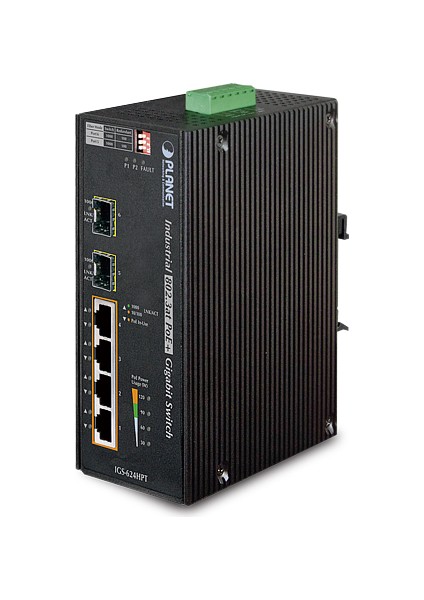 PL-IGS-624HPT Endüstriyel Tip Yönetilemeyen Poe+ Switch