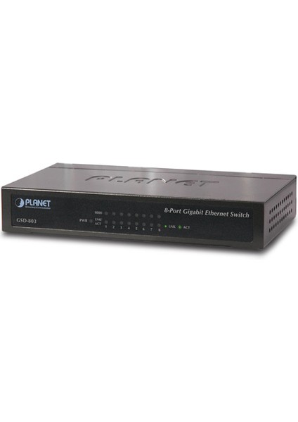 PL-GSD-803 8 Port 10/100/1000BASE-T Gigabit Masaüstü Ethernet Switch