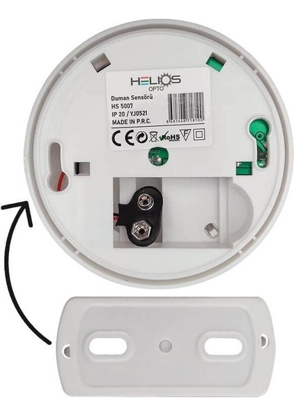 HS-5007 Pilli Duman Dedektörü 9V