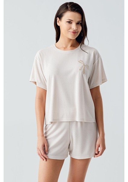 Kısa Kollu Esnek Viskoz Şort Pijama Takım fiyatları
