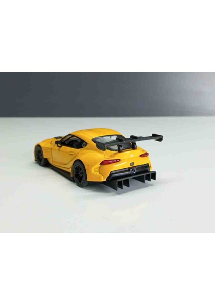 1:36 Ölçek Toyota gr Supra Racıng Consept// Çek-Bırak 12 cm Metal Araba Sarı modelleri