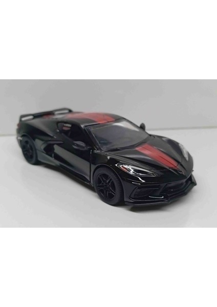 1:36 Ölçek 2021 Corvette Livery Edition Siyah// Çek-Bırak 12 cm Metal Araba