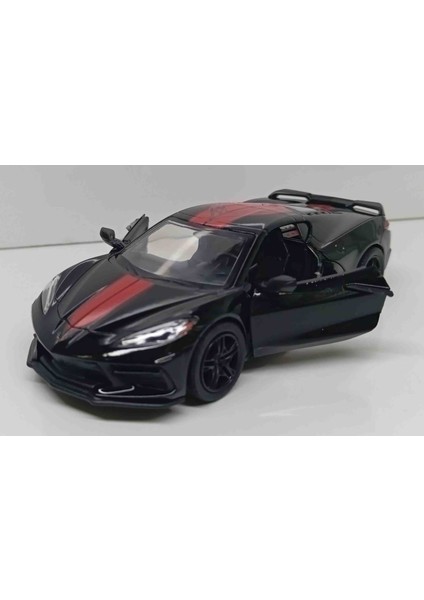 1:36 Ölçek 2021 Corvette Livery Edition Siyah// Çek-Bırak 12 cm Metal Araba fiyatları