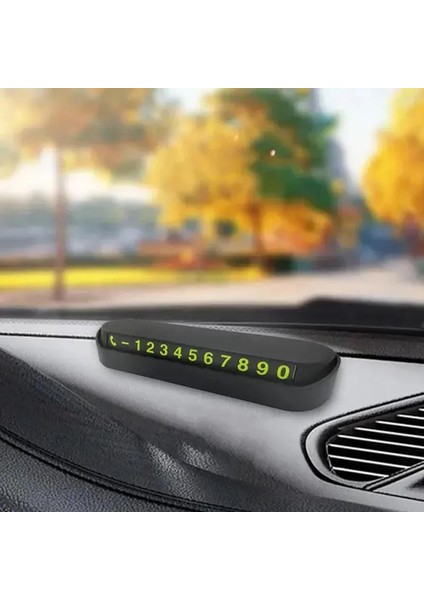 Araç İçi Park Telefon Numarası Fosforlu Numaratör Oto Cam Kartı
