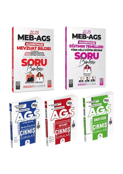 2025 Meb-Ags Akademisi Eğitimin Temelleri / Mevzuat Bilgisi / Anayasa Soru Bankası / Çıkmış Sorular 5'li Set