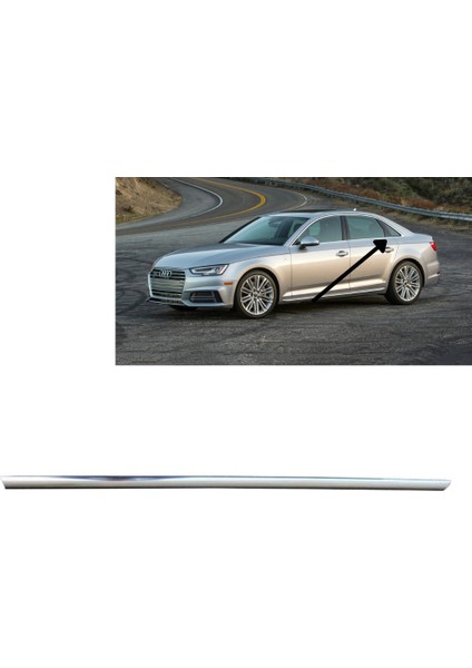 Audi A4 2016-2022 Cam Sıyırıcı Fitil Arka Sol Kromlu 8W0853763B 2zz