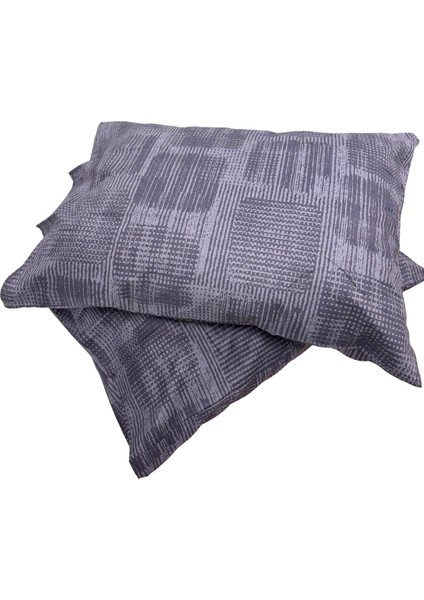 Ranforce 2 Adet Yastık Kılıfı Çizgili Desenli Gri