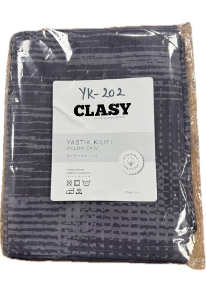 Ranforce 2 Adet Yastık Kılıfı Çizgili Desenli Gri modelleri