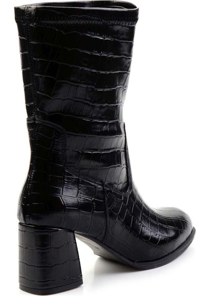 Siyah Kroko Kadın Bot & Bootie K02824707011 fırsatları