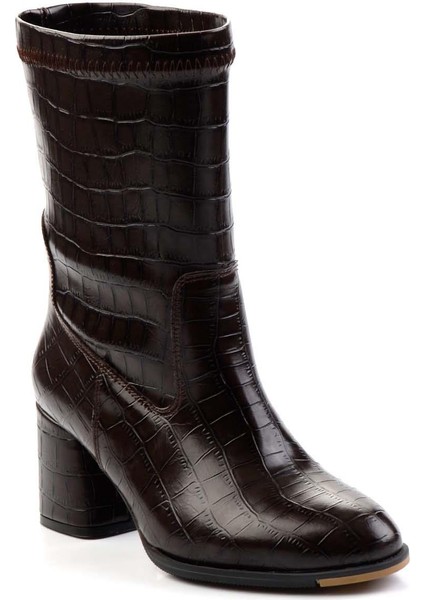 Kahve Kroko Kadın Bot & Bootie K02824707011 modelleri