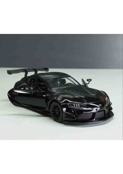 1:36 Ölçek Toyota gr Supra Racing Consept Siyah// Çek-Bırak 12 cm Metal Araba