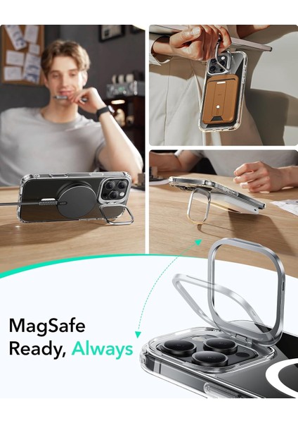 Apple iPhone 16 Pro Max Kılıf Manyetik Şarj Özellikli Pc Signal Tpu Clear Kapak