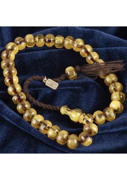 Sıkma Kehribar Fıçı Kesim Bilek Boy 11X8MM Tesbih -Omari modelleri