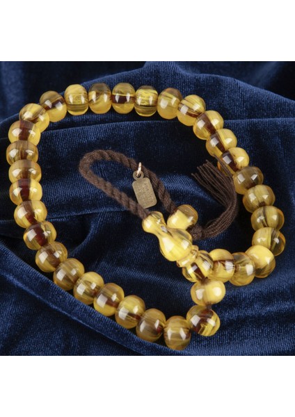 Sıkma Kehribar Fıçı Kesim Bilek Boy 11X8MM Tesbih -Omari indirimleri