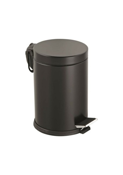3lt Siyah Pedallı Metal Çöp Kovası (4881)