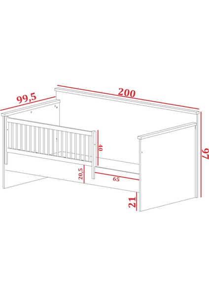 Vera Montessori Sedir Karyola 90X190 cm