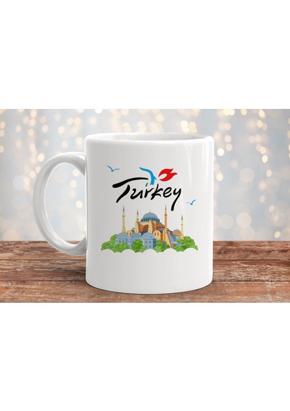 Turkey Baskılı Hediyelik Porselen Kupa Bardak fiyatları