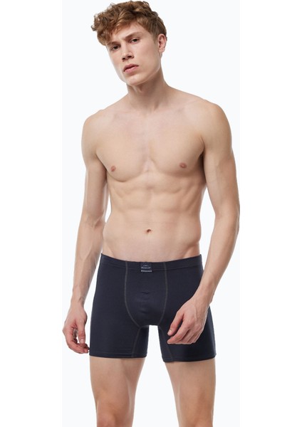 Erkek 3 Lü Füme Premium Collection Modal Uzun Boxer 3M250