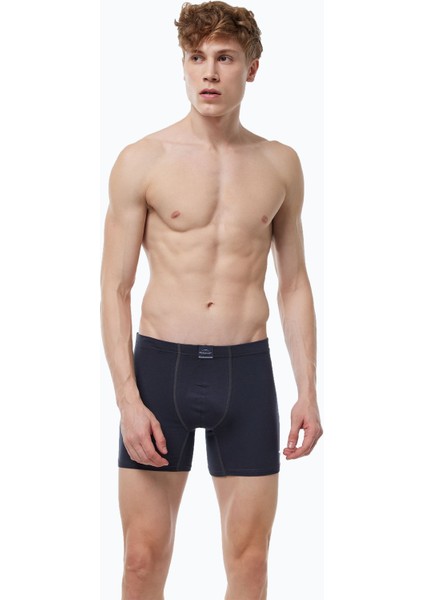 Erkek 3 Lü Füme Premium Collection Modal Uzun Boxer 3M250