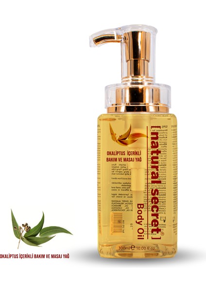 Okaliptus İçerikli Bakım ve Masaj Yağı 300ml / NATURAL SECRET-EUCALYPTUS MASSAGE & BODY CARE OIL