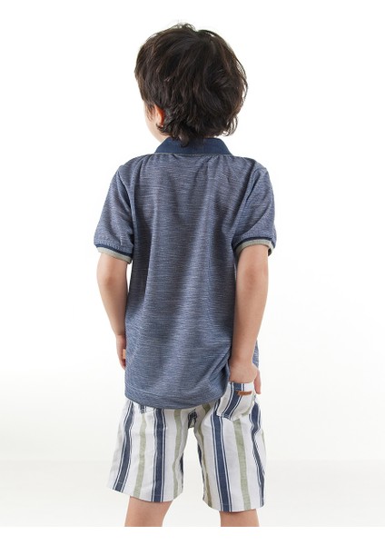 Erkek Çocuk 3'lü Takım Polo Yaka T-Shirt Şort Kemer Takım fiyatları