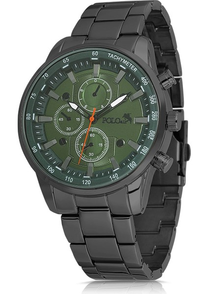 Şık Metal Erkek Kol Saati Siyah Yeşil Renk PL-0962E3X fiyatları