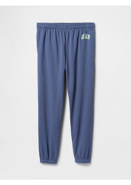 Erkek Mavi Gap Logo Fransız Havlu Kumaş Jogger Eşofman Altı