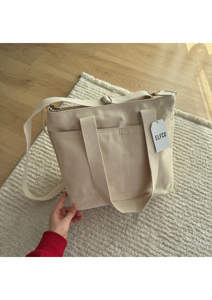 Kadın Bej Organik Kanvas Çanta modelleri