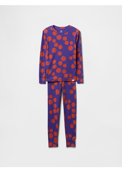 Erkek Çocuk Mavi Organik Pamuk Pijama Takımı