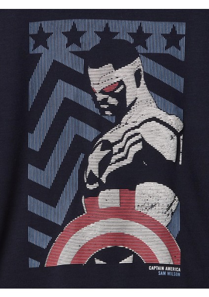 Erkek Çocuk Çok Renkli Marvel Kaptan Amerika Şort Pijama Takımı fiyatları