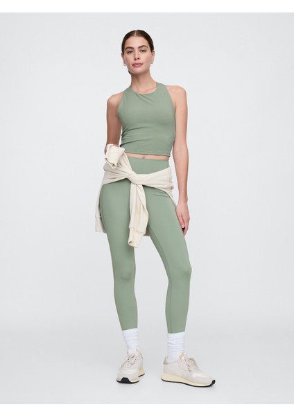 Kadın Yeşil Gapfit Studio Longline Spor Sütyeni