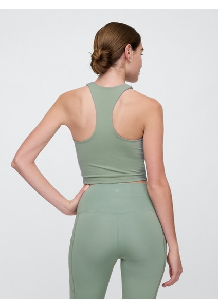 Kadın Yeşil Gapfit Studio Longline Spor Sütyeni