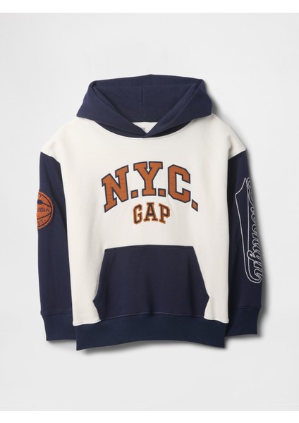 Erkek Çocuk Beyaz Vintage Soft Nyc Logo Sweatshirt indirimleri