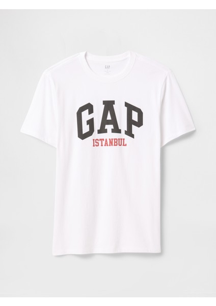 Erkek Beyaz Everyday Soft Gap Istanbul Logo T-Shirt fiyatları